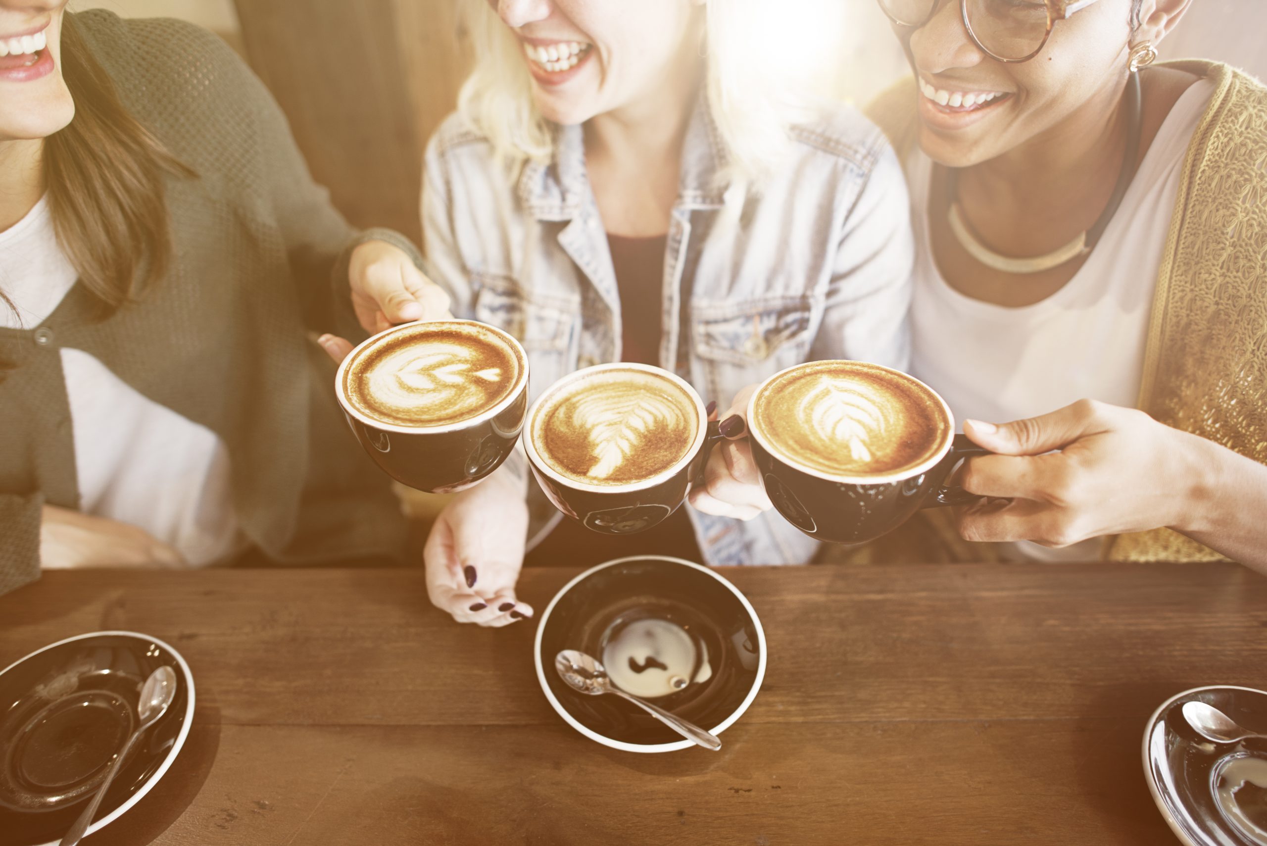 woman having coffee together